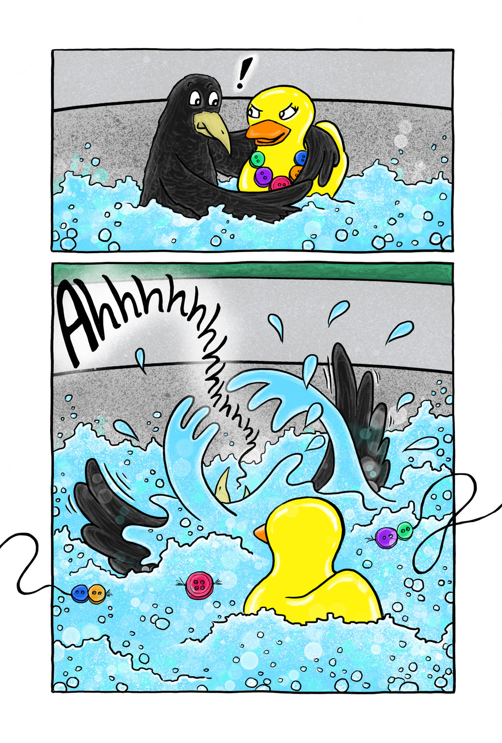 Page 6 the duck changes her expression for the first time and releases her fury